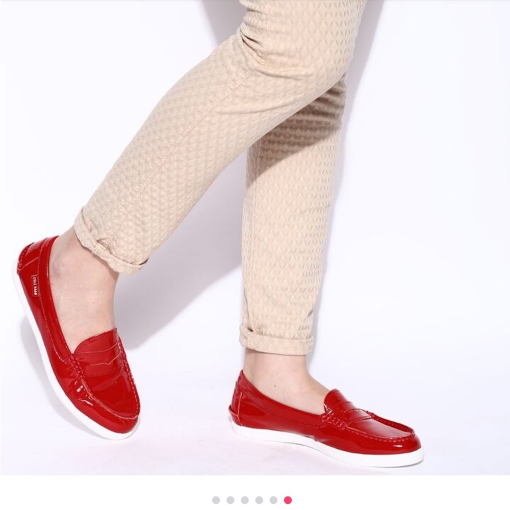 Cole Haan Pinch Weekender Womens Patent Leather Penny Loafers